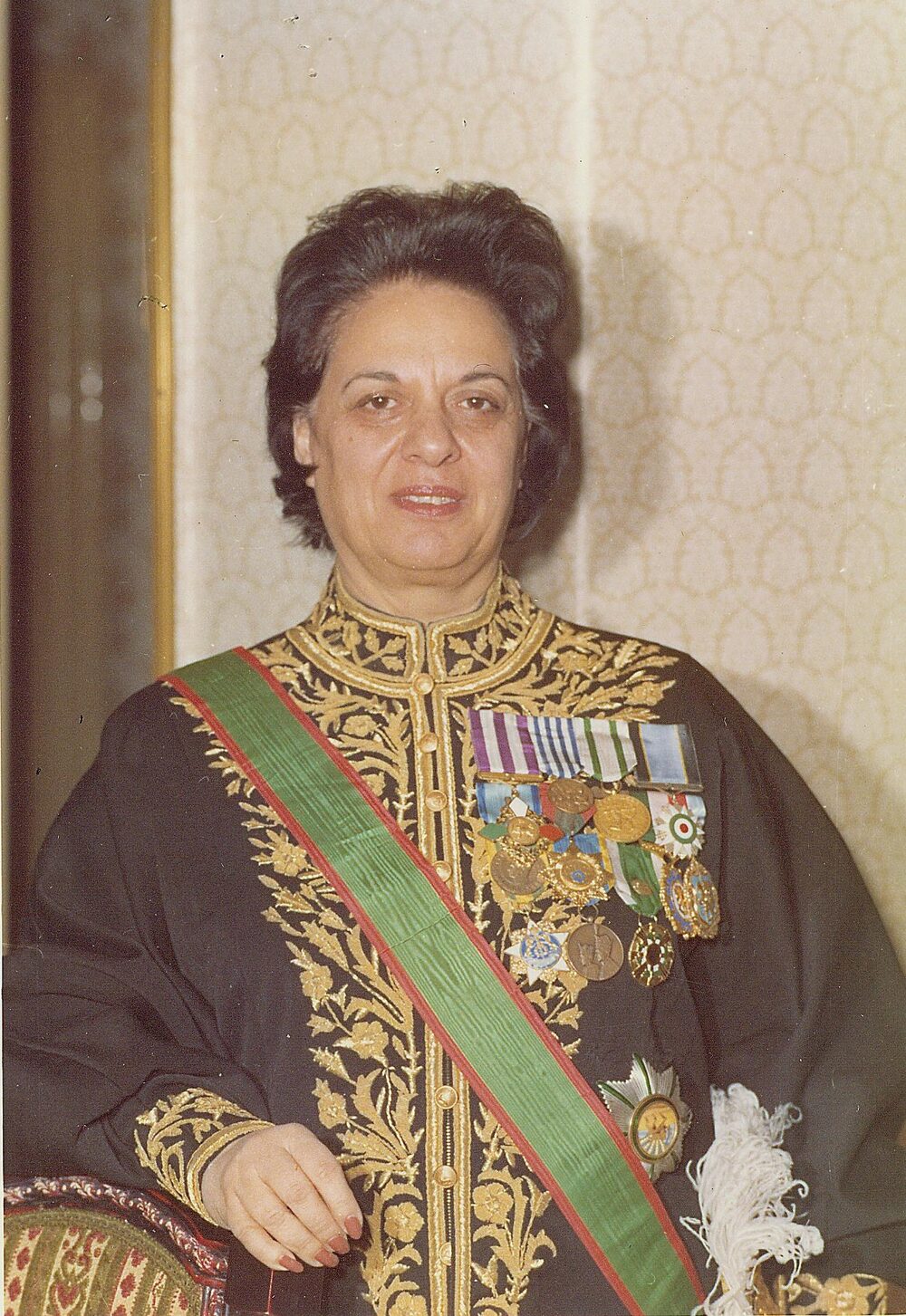 Farrokhroo Parsa, Iran's first female cabinet minister, 1977.