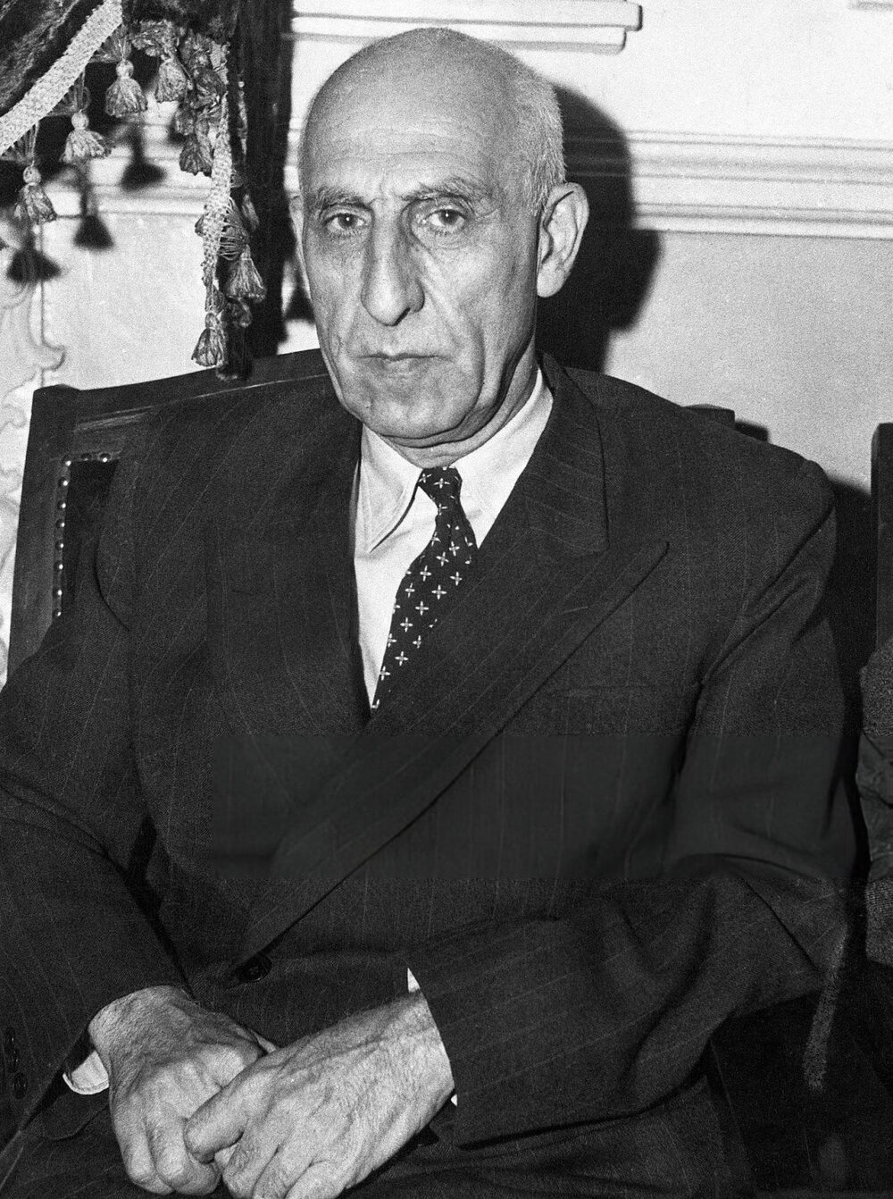 Mohammad Mossadegh, Prime Minister of Iran, 1951.